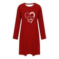 thumbnail image 6 of yillto Womens Heart Nightgowns Long Sleeve Loose Crewneck Sleepwear Nightshirts Soft Ladies Sleepshirts, 6 of 6