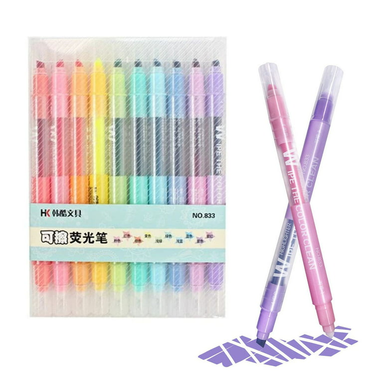 QingY-Whiteboard Pens Whiteboard Markers,12 Magnetic Whiteboard Pens and  Eraser set, Fine Tip White Board Pens Colour Erasable,Dry Wipe Markers Thin