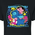 thumbnail image 3 of Disney - Lilo & Stitch - Lilo Stitch Hug - Juniors Cropped Cotton Blend T-Shirt, 3 of 5