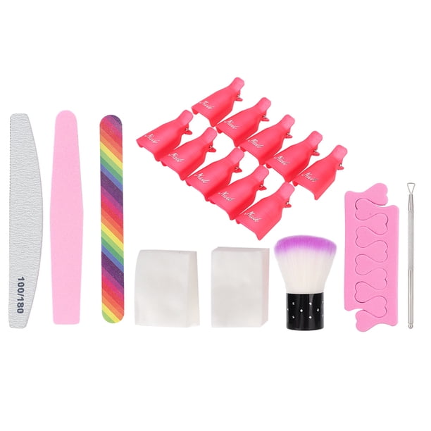 Herramienta De Eliminación De Esmalte De Uñas Remojo Clip Cepillo Para Polvo Herramienta De Manicura Juego De Herramientas De Eliminación De Esmalte De Uñas Soak Off Clip Nail ANGGREK 8 piezas