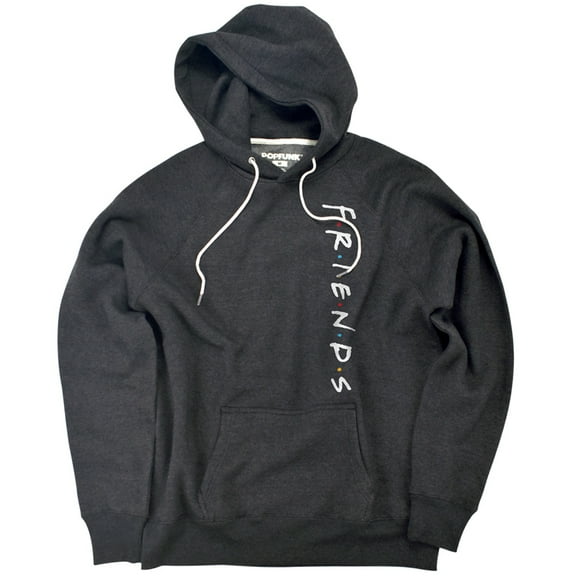 Friends Side Friends Unisex Adult Slim Fit Pull-Over Heather Hoodie, Charcoal, Small