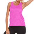 thumbnail image 1 of Chaleco deportivo holgado en forma de I para mujer: top de poliéster y spandex con cuello redondo para correr al aire libre, 1 of 6