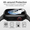 thumbnail image 5 of JETech Waterproof Case with Screen Protector for Apple Watch SE (2022/2020) / Series 6 5 4 44mm, Built-in Tempered Glass Film Hard PC Bumper Full Protective Cover, 2 Pack (Black), 5 of 6