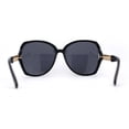 thumbnail image 4 of Mod Womens Exposed Lens Thick Chain Arm Butterfly Sunglasses All Black, 4 of 4
