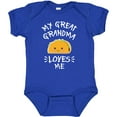 thumbnail image 3 of Inktastic My Great Grandma Loves Me with Taco Illustration Boys or Girls Baby Bodysuit, 3 of 5