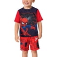 thumbnail image 2 of Marvel Spiderman Boys Rash Guard Set - 2 Piece UPF50+ Quick Dry Swim Shirt & Swim Trunks for Boys, 2 of 7