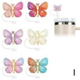 thumbnail image 5 of Silicone Straw Caps for 10mm Caliber Straws, Colorful Butterfly and Bling Flowers Style for Tumbler Cups, 5 of 9