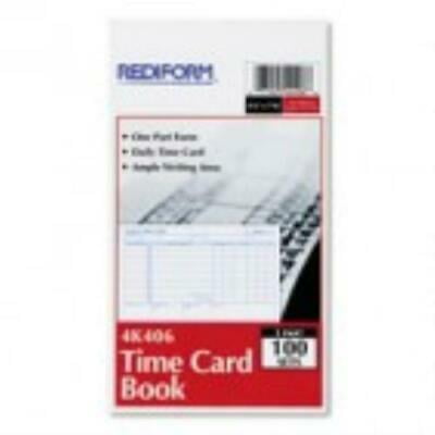 Rediform Time Card - Rediform Employee Time Card, Daily, Two-Sided, 4-1/4 x 7, 100/Pad