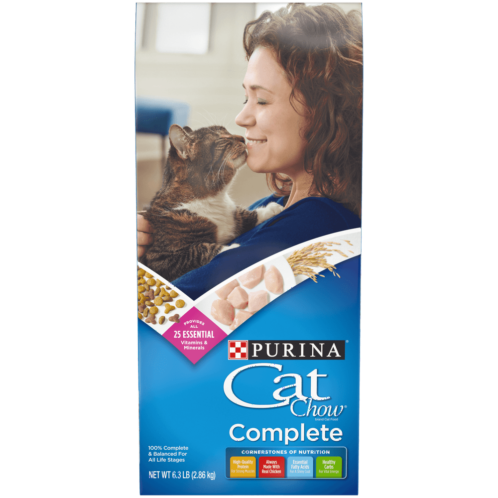 Purina Cat Chow Dry Cat Food, Complete, 6.3 lb. Bag