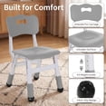 thumbnail image 4 of TLSUNNY Kids Table and 2 Chairs Set, W/ Large Storage & Double-Sided Graffiti/Block Building Table Top, 4 Drawers, for Age 3+, Height Adjustable, 4 of 12