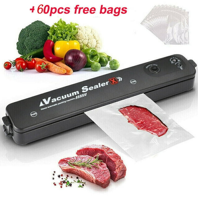 Scelleuse Alimentaire sous Vide Automatique.Scelleuse Manuelle. Machine pour Aliments Secs et Humides avec 60/110 Sacs