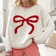 thumbnail image 2 of Suéter de punto cálido para mujer, perfecto para Navidad, 2 of 4