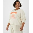 thumbnail image 4 of Hanes Women's Garment Dyed French Terry Sweatshirt (Plus Size) Pebblestone 3X, 4 of 8