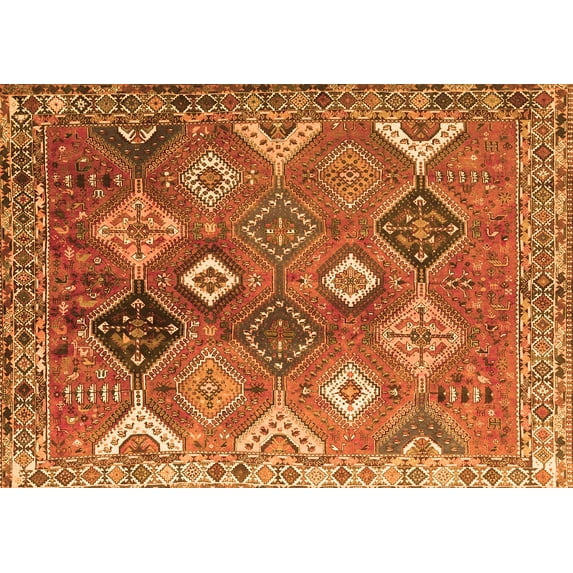 Ahgly Company Indoor Rectangle Persian Orange Traditional Area Rugs, 3' x 5'