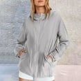 thumbnail image 7 of Breezora Women's Casual Windbreaker Jacket with Zipper Pockets Lightweight Windproof Outerwear for Walking L Size Grey, 7 of 7