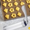 thumbnail image 3 of Cookie Press Stainless Steel Cookie Gun Kit for Baking, Biscuit Maker and Decoration Gun Kit with 25 Cookie Discs 4 Nozzles for DIY Biscuit Maker and Decoration, 3 of 6