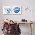 thumbnail image 2 of Stupell Industries Serene Blue Seashell Clam Simple Design Paintings Gallery-Wrapped Canvas Print Wall Art Set of 2, 17x17, by Mercedes Lopez Charro, 2 of 5