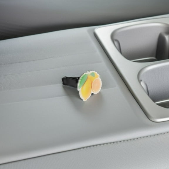 Masteelf 2 Set Lemon Scent Car Perfume Clips Acrylic Cute Car Air Fresheners Car Fragrance Ornaments Cute Car Air Purification Decoration