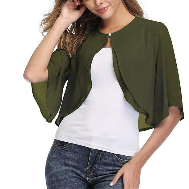 Cárdigan de mujer de moda de manga larga con cuello redondo, blusa informal, cárdigan, abrigo para mujer