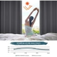 thumbnail image 4 of Cortina de ventana ancha, juego de 1, cortinas con aislamiento térmico, con ojales de aislamiento ligero y rayos UV, drapeadas de sólidos pesados, listas para instalar, 4 of 8