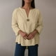 thumbnail image 2 of Vestidos Casuales Para Mujer, Blusas De Mujer De Moda Blusa informal de verano con botones, escote en V y mangas 3/4 para mujer, 2 of 9