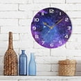 thumbnail image 7 of GZHJMY Space Galaxy Wall Clock, 10" Silent Non Ticking Round Clock, Oil Painting Easy to Read Clock for Living Room Bedroom Bathroom Home Decor Holiday Gifts, 7 of 7