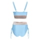 thumbnail image 5 of MKLEKYY Trajes De Baño Hombre Natacion Women High Waisted Bikini Sets Swimsuits Color Block Two Piece Drawstring Bathing Suit, 5 of 5