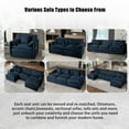 thumbnail image 4 of Premium Chenille Modular Sofa | Deep Seat & Movable Ottoman, 4 of 11