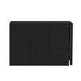 thumbnail image 4 of MEETFAV 89.7" Kitchen Island with Extendable Table – Wooden Sideboard Storage Cabinet, 2 Doors and 3 Drawers for Living Room, Study, Foyer, Kitchen, Black, 4 of 7