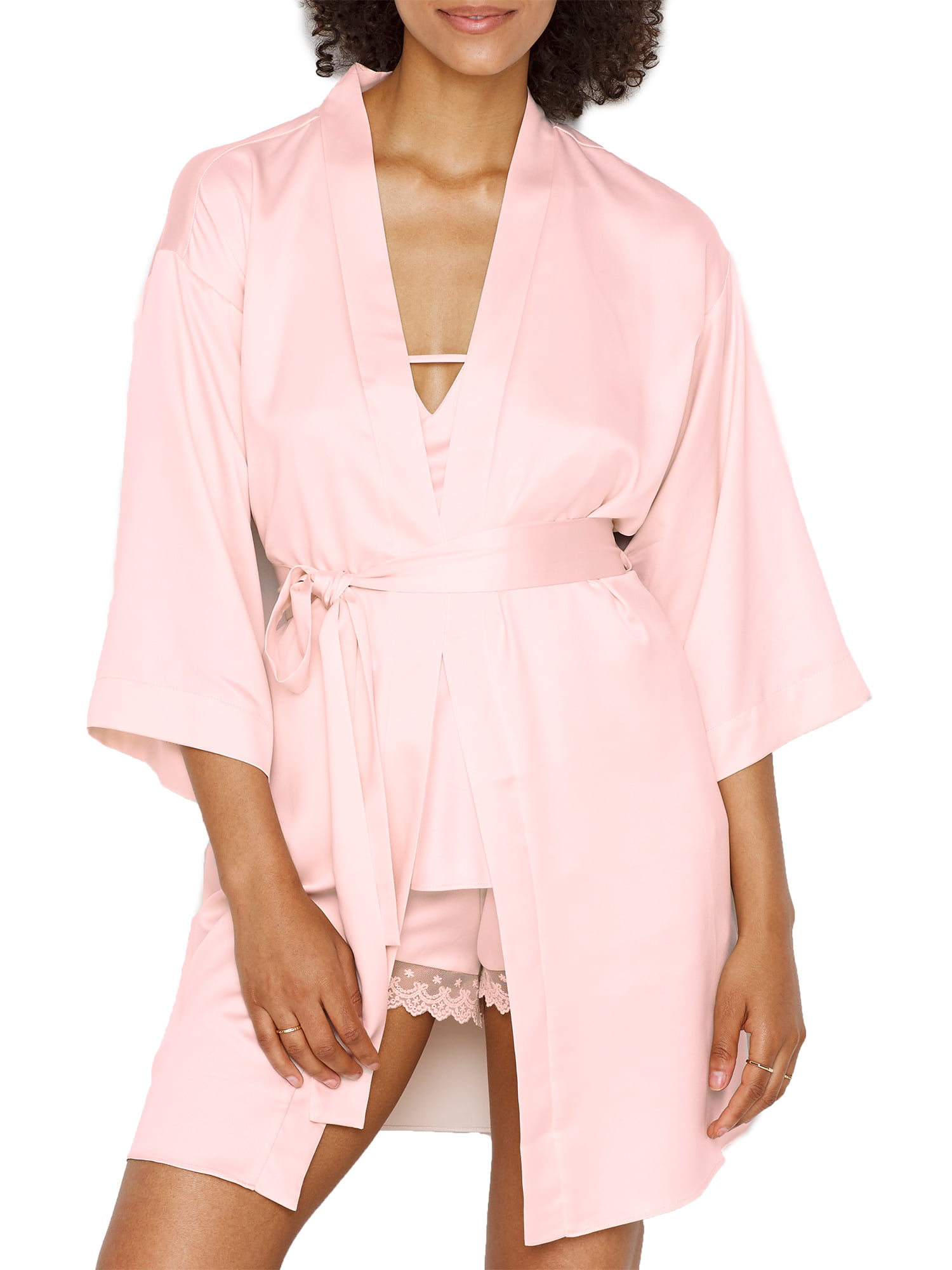 Womens Clothing Nightwear and sleepwear Robes Flora Nikrooz Synthetic Viola Charmeuse Robe in Taupe Pink robe dresses and bathrobes 