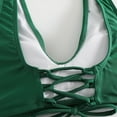 thumbnail image 6 of 2Pcs/Set Women Bikini Set V-Neck Sleeveless Bra High Waist Side Drawstring Swimwear, 6 of 7