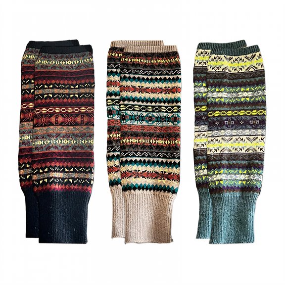 TELOLY 3Pairs Leg Warmers for Women Winter,Color Block Style Leg Warmers for Girls,Mid-Calf Length Leg Warmers 80S Women,Combination1
