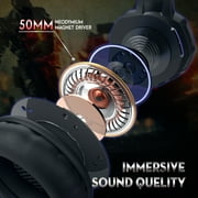 ONIKUMA Gaming Headset for Xbox One, PS4, Switch, PC - Surround Sound, Noise Reduction Game Earphone with Mic - Easy Volume Control - 3.5MM Jack for Smart Phone, Laptops, Computer(Black)