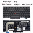 thumbnail image 4 of US Russian Spanish English Backlit keyboard for Lenovo Thinkpad T470 T480 A475 A485 01AX569 01AX487 01AX528 01HX419 US US Original Backlit, 4 of 5