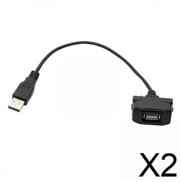 Cable de montaje en panel,Salpicadero del automóvil Puerto USB de carga en panel,Cable de extensión macho a hembra Cable adaptador,Puerto USB 2.0 Cable de extensión de montaje en panel,Cable
