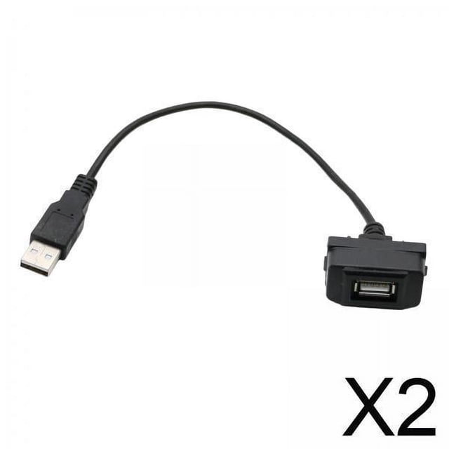 Cable de montaje en panel,Salpicadero del automóvil Puerto USB de carga en panel,Cable de extensión macho a hembra Cable adaptador,Puerto USB 2.0 Cable de extensión de montaje en panel,Cable
