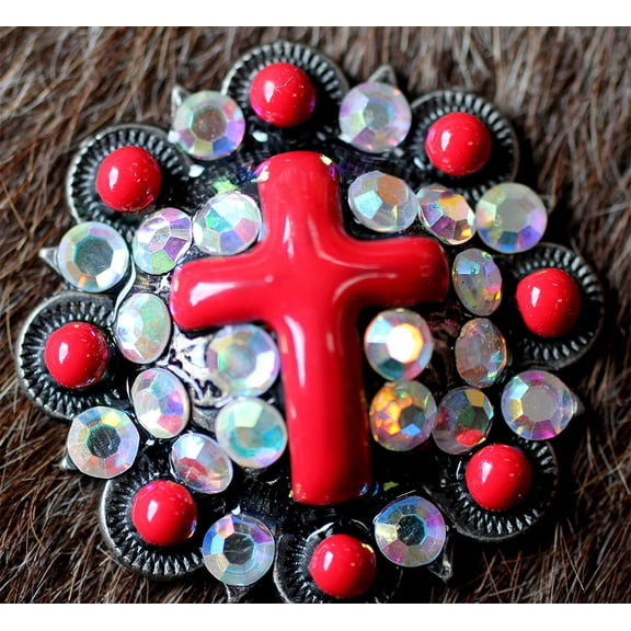 4 Conchos Rhinestone Horse Saddle Western Bridle Berry Co181