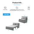 thumbnail image 2 of CECER 3 in 1 Convertible Sleeper Sofa Bed, Twin Size Pull Out Couch for Living Room - Sliver, 2 of 8