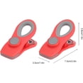 thumbnail image 2 of 2pcs Chip Clips, Mini Portable Bag Clips Food Sealing Magnetic Clips Bag Clips for Food Antiskid Wave Shaped Climping Mouth High Elastic Carbon Steel(red), 2 of 5