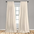 thumbnail image 5 of Ambesonne Modern Curtains, Geometric Hexagon Stripe, Pair of 28"x63", Peach Cream, 5 of 5