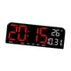 thumbnail image 4 of Reloj de pared digital grande, alarma fuerte con fecha, semana y temperatura para oficina, mesita de noche, sala de estudio, decoración de gimnasio. Rojo, 4 of 8