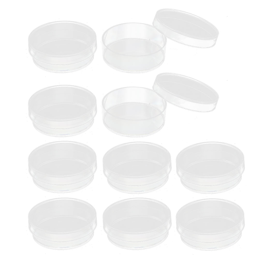 10Pcs 35mm x 10mm Sterile Plastic Petri Dishes w Lids for LB Plate
