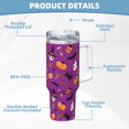 thumbnail image 5 of Uemuo Halloween2 Print 40oz Ice Bully With Handle And Straw Stainless Steel Vacuum Insulated Cup And 2 In 1 Straw Lid Insulated Travel Tumbler, 5 of 8