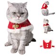 thumbnail image 2 of Ropa de moda para mascotas, capa, adornos navideños, regalo de Navidad, conjuntos de adornos navideños para mascotas, adornos navideños blancos, disfraz pequeño, abrigo., 2 of 6