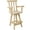 Natural, variant on 360° Swivel Rustic Wood Finish 29.4" Seat Height Ergonomic Bar Stool for Dining Room and Pub 330 lbs Capacity Premium Fir Wood Construction