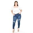 thumbnail image 1 of Jeans skinny con rasgaduras Tallas Extras, 3716 (Azul oscuro) multicolor 36, 1 of 5