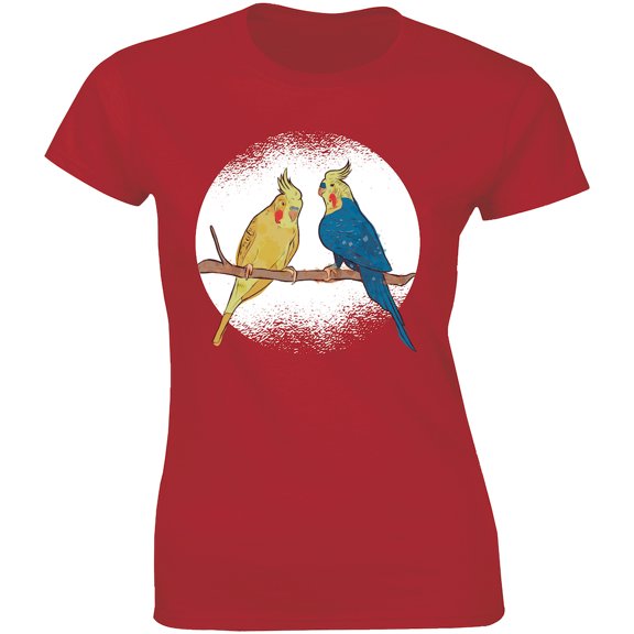 Cute Parrot Couple Romantic - Valentines Day Parakeet Birds Women's Gift T-Shirt