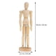 thumbnail image 2 of 4Pcs Wooden 3D Movable Joint Puppet Ornaments Delicate Doll Sketch Model Adornments Wooden Crafts Decoration (Wood Color), 2 of 3