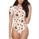 thumbnail image 1 of Fotbe Autumn Maple Leaf with Hedgehog Body de Mujer con Cuello Redondo y Mangas Cortas, Sin Mangas Ajustado, Suave, Cómodo y Básico-Small, 1 of 7