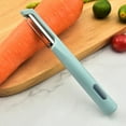 thumbnail image 2 of Tswift Stainless Steel Fruit Peeler - Multifunctional Peeler for Kitchen, Wooden Handle Vegetable Peeler, Durable Kitchen Gadget, 2 of 4